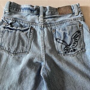 Vintage Calvin Klein Jeans Juniors Size 12 Denim Eagle On Back Pocket Retro Y2K